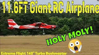 Epic Gigantic 116 Foot Rc Airplane Extreme Flight Bushmaster 140quot [upl. by Caterina]