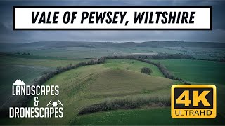 Wiltshires Vale Of Pewsey In Winter  Drone Flight 4K [upl. by Analra]