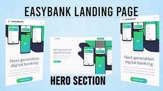 EASYBANK LANDING PAGE  FRONTEND MENTOR CHALLENGE  Hero Section 36 [upl. by Herries]