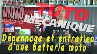 Dépannage et entretien dune batterie moto  Tuto mécanique moto Motomag [upl. by Ahseneuq]