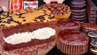 ASMR MALTESERS CHOCOLATE MILK MAGNUM ICE CREAM CAKE NUTELLA DESSERT MUKBANG 몰티져스 먹방咀嚼音 EATING SOUNDS [upl. by Seugram]