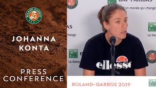 Johanna Konta  Press Conference after Quarterfinals  RolandGarros 2019 [upl. by Quirita]