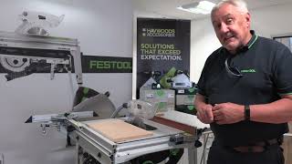 Festool TKS 80 Sawstop Demo  Havwoods Accessories [upl. by Rosenzweig]