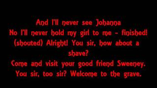 Sweeney Todd Epiphany Lyrics [upl. by Matusow]