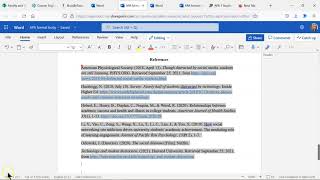 How to format APA references page using Microsoft Word online [upl. by Sauncho]