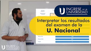 Como interpretar los resultados examen Universidad Nacional de Colombia [upl. by Carson599]