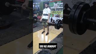 Deadlift 120kg by inshal gym deadlift motivation challenge [upl. by Kaia865]