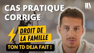 Cas pratique corrigé en Droit de la famille Exemple [upl. by Gayelord36]