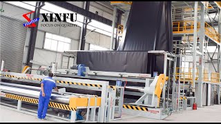 3 layer 8 meter geomembrane machine Xinfu Machinery [upl. by Annaigroeg256]