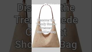 Trendy Suede Crescent Shoulder Bag Women Tote Bag Satchels Crossbody Purse Tophandle Travel College [upl. by Hairaza]