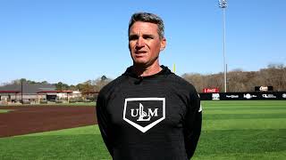 2022 ULM Baseball Media Day Head Coach Michael Federico [upl. by Ralat]