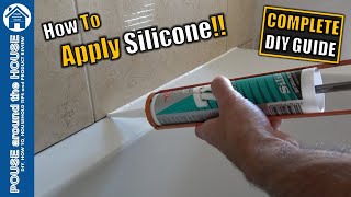 How to apply silicone sealant DIY guide Silicone caulk application for beginners Pro silicone bead [upl. by Irmina]