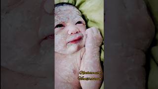 Newborn with vernix caseosababyshorts babyvideos newbornbaby [upl. by Milinda]