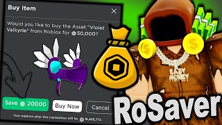 SAVE ROBUX AUTOMATICALLY With RoSaver Robux Saving Button Extension Setup [upl. by Pellet]