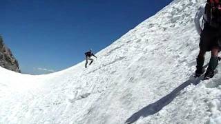 ice ax selfarrest on the descent of Mt Ritter [upl. by Geraint]