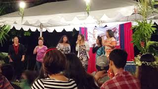 Tonga sisters singing at isaiah Tufagas grad party [upl. by Dream]