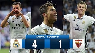 Real Madrid 41 Sevilla HD 1080i Full Match Highlights 140517 [upl. by Nalyr]