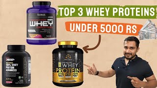 Top 3 whey protein under 5000 rs  best whey protein under 5000 rs  imported brand whey protein [upl. by Dusen723]