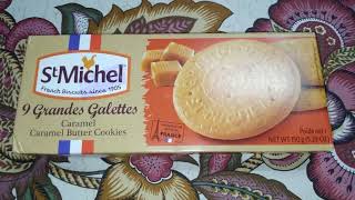 Unboxing St Michel 9 Grandes Galettes Caramel Butter Cookies [upl. by Ezra966]