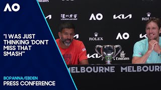 BopannaEbden Press Conference  Australian Open 2024 Final [upl. by Nilson]