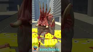 RESCUE HIPPO ZOOCHOSIS FAMILY  HIPPOPOTAMUS VS SPONGEBOB TAPES MONSTERS in BIG CITY  zoochosis [upl. by Scrogan]