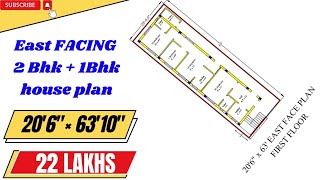 East facing house vastu  East facing house plans as per vastu  East facing 2bhk house plan [upl. by Puff]