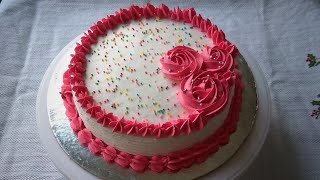 Eggless Vanilla Birthday Cake  Simple Vanilla Birthday Cake  Birthday Cake  Easy Vanilla Cake [upl. by Sophia]