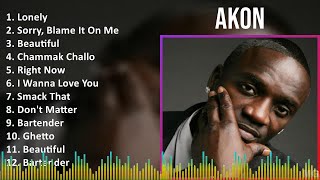 Akon 2024 MIX Playlist  Lonely Sorry Blame It On Me Beautiful Chammak Challo [upl. by Rotciv344]