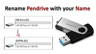 How to Rename Pendrive  Change USB Drive Name [upl. by Alicea]