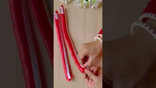 how to make rose flower  ribbon rose flower  rose flower 🌹🌹 [upl. by Wentworth]