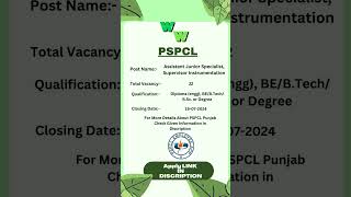 PSPCL Recruitment 2024 Government Job Opportunity in Punjab  Apply Now With Workwave [upl. by Terra636]