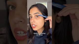 Eyebrow waxing at home for beginners😍 skincare shorts [upl. by Nancy]