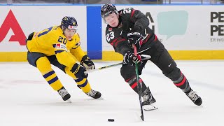 Highlights from Canada vs Sweden at the 2024 IIHF World Junior Championship [upl. by Revkah]