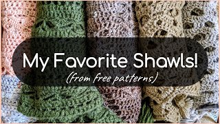 026  My Shawl Collection  Favorite Five Free Patterns [upl. by Midan]