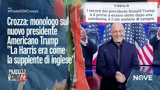 Crozza monologo sul nuovo presidente Americano Trump quotLa Harris era come la supplente di inglesequot [upl. by Mani422]