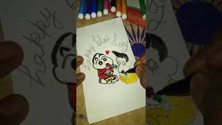 Chin Chan Bhai Dooj Special Drawing shorts art chinchan cartoon youtube ytstudio [upl. by Hardner]