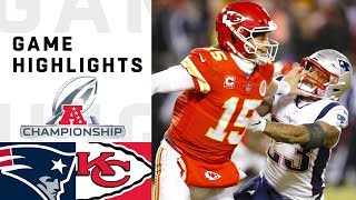 Patriots vs Chiefs AFC Championship Highlights  NFL 2018 Playoffs [upl. by Attiuqaj407]