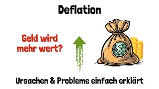 Deflation  Ursachen und negative Folgen Deflationsspirale  einfach erklärt [upl. by Yasmeen]