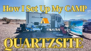 My Complete QUARTZSITE Boondocking Camp⛺️ [upl. by Malvie286]