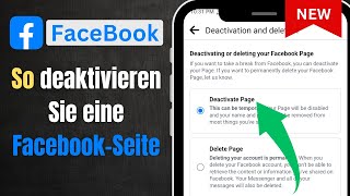 So löschen Sie eine FacebookSeite  FacebookSeite deaktivieren iOS amp Android [upl. by Adnahcal]