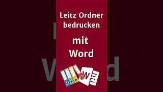 LEITZ Ordner mit Word beschriften 📚 Tutorial ✅️ [upl. by Notlew]