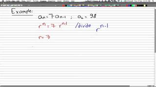 Discrete Math 2  Tutorial 24  Linear Recurrence Relations [upl. by Ellehcar]