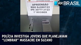 Polícia investiga jovens que planejavam quotlembrarquot massacre em Suzano  SBT Brasil 130323 [upl. by Kirred]