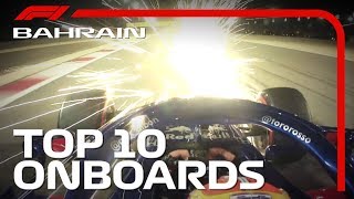 Top 10 Onboards  2019 Bahrain Grand Prix [upl. by Norved]