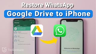 How to Restore WhatsApp backup from Google Drive to iPhone [upl. by Akinehc245]