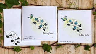 Butterfly Roses and Vines by Jo Rice  A Lavinia Stamps Tutorial [upl. by Anirba]