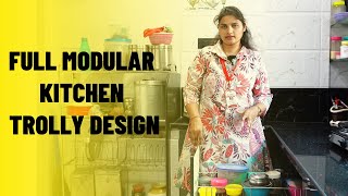 Full modular kitchen trolly design  How to make modular kitchen  Kitchen trolly Removable [upl. by Airlie]