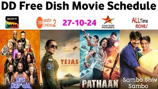 DD Free Dish Hindi Movie Schedule 27 October 2024  DD Free Dish New Update 27 October 2024 [upl. by Risa]