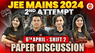 JEE Mains 2nd Attempt  Paper Discussion  6th April  Shift 2   Physics Chemistry Maths [upl. by Allesor763]