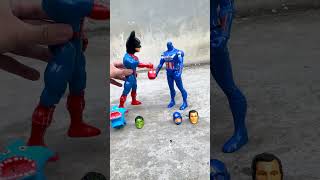 Captain America Choose Head  Avengers  hulk  spiderman Marvel Toys spiderman [upl. by Ynehteb755]